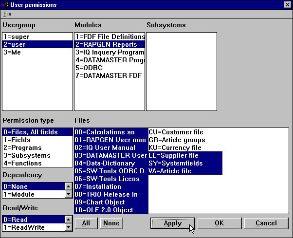 Administarion File User Administation